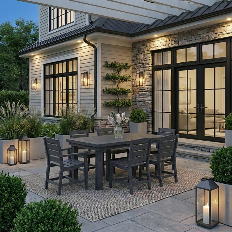 Napa 7pc Dining Set with 72" Table