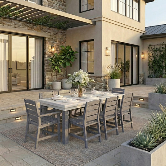 Napa 9pc Dining Set with 84" Table