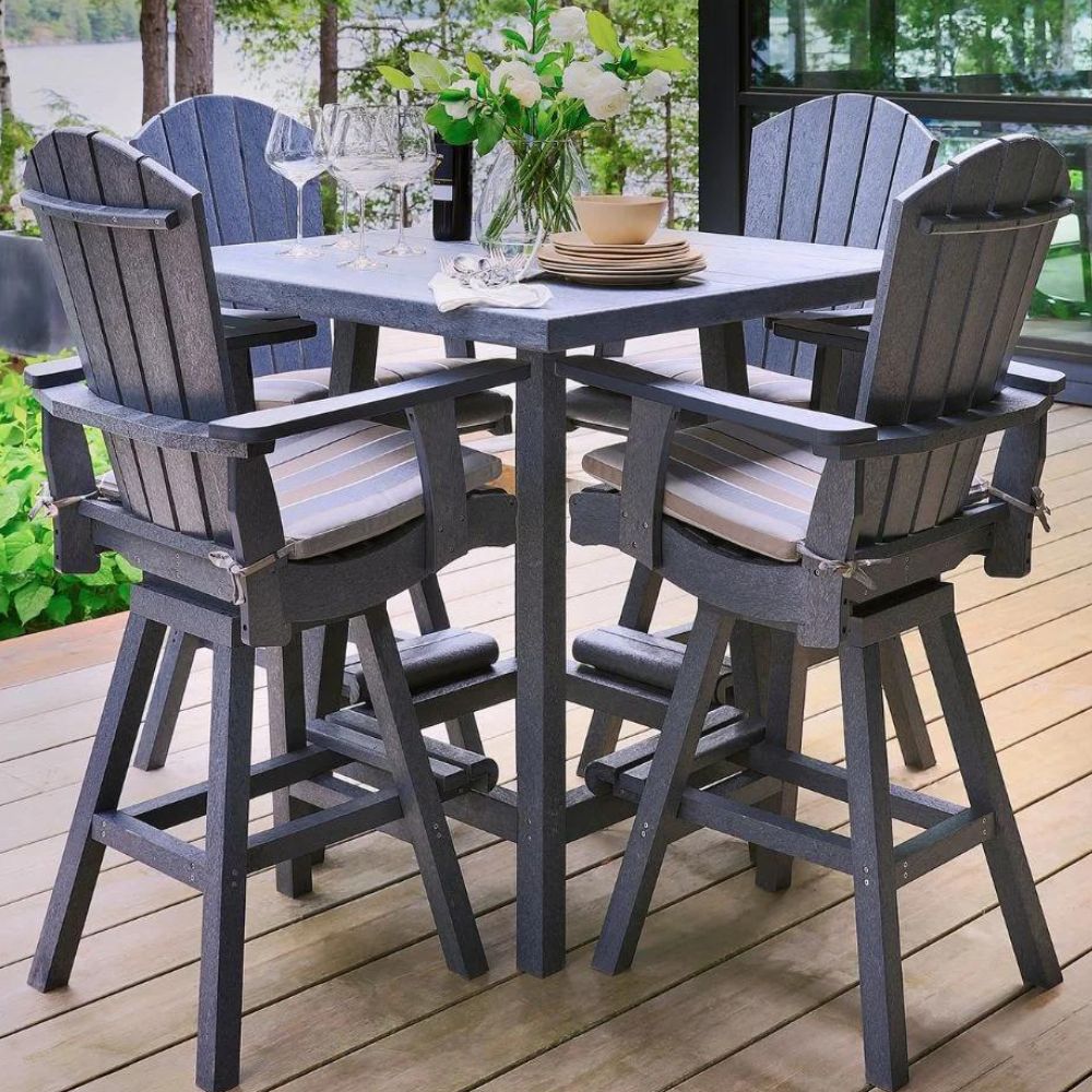 6pc Adirondack Pub Set with Swivel Bar Chairs