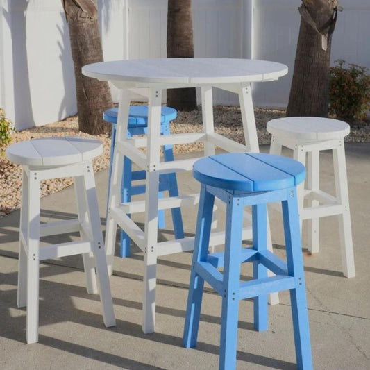 6pc Adirondack Pub Set with Backless Barstools