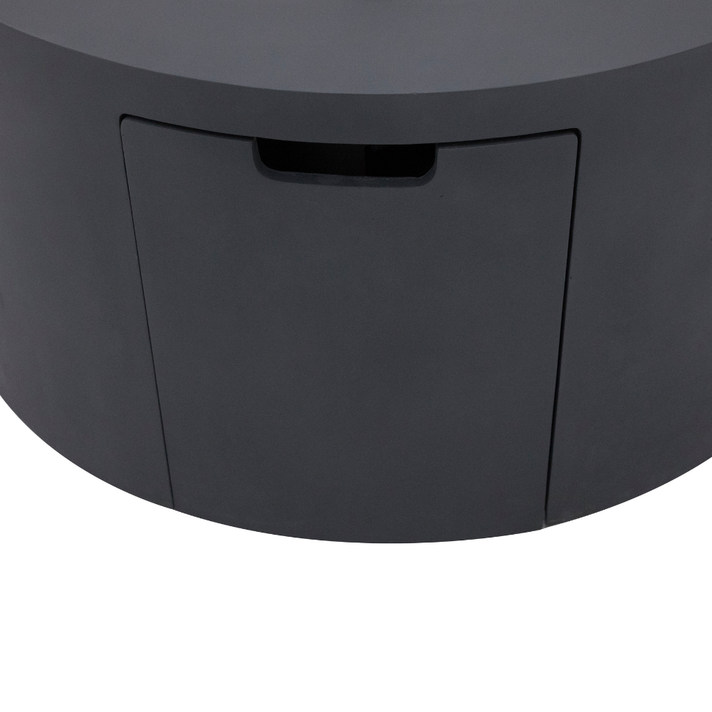 Pacaya Dark Grey Cast Concrete Fire Table