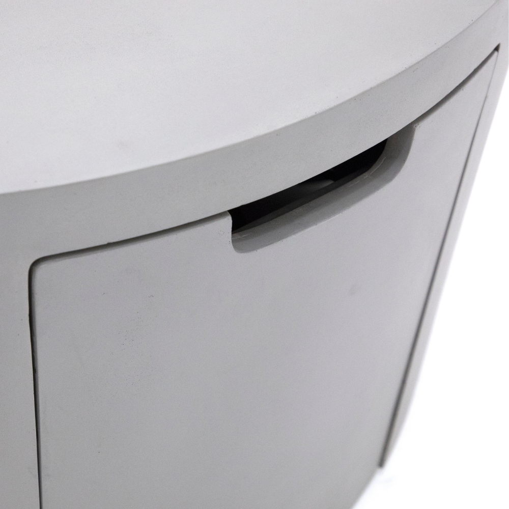 Pacaya Light Grey Cast Concrete Fire Table