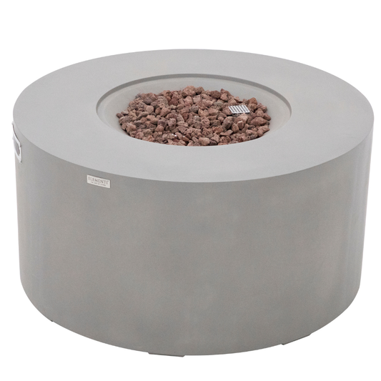 Pacaya Light Grey Cast Concrete Fire Table