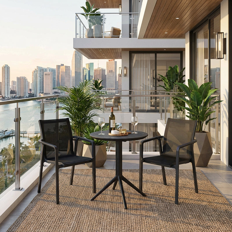 Pacific 3pc Round Bistro Set