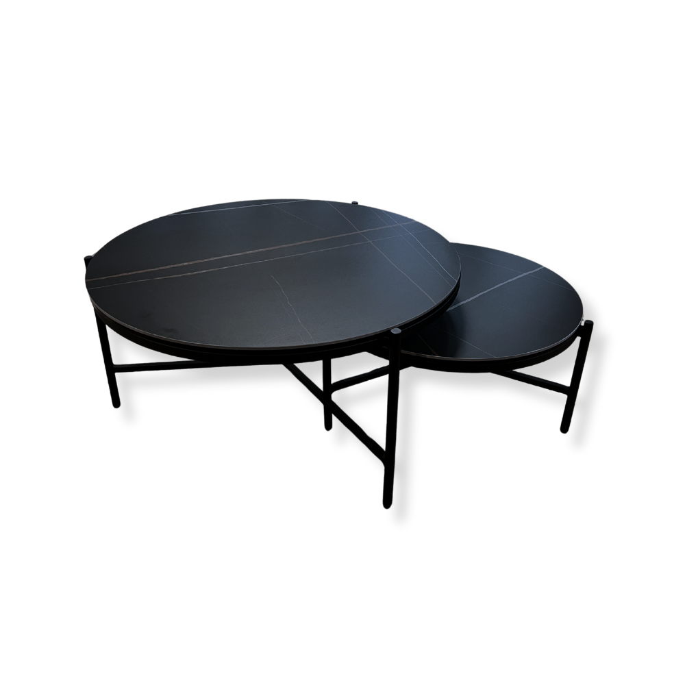 Palma 2pc Nesting Coffee Table Set - Black