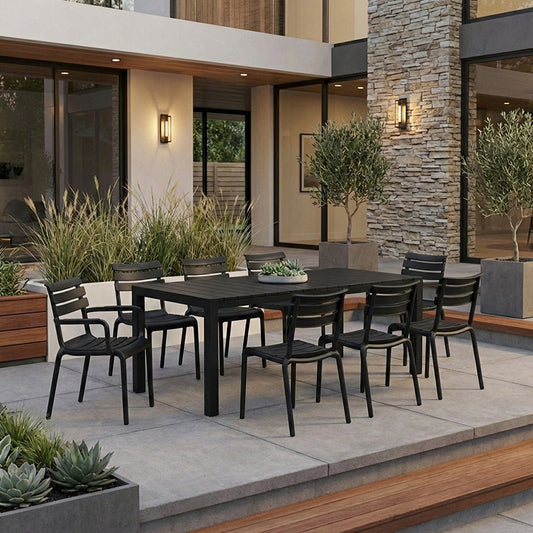 Paris 9pc Extension Dining Set