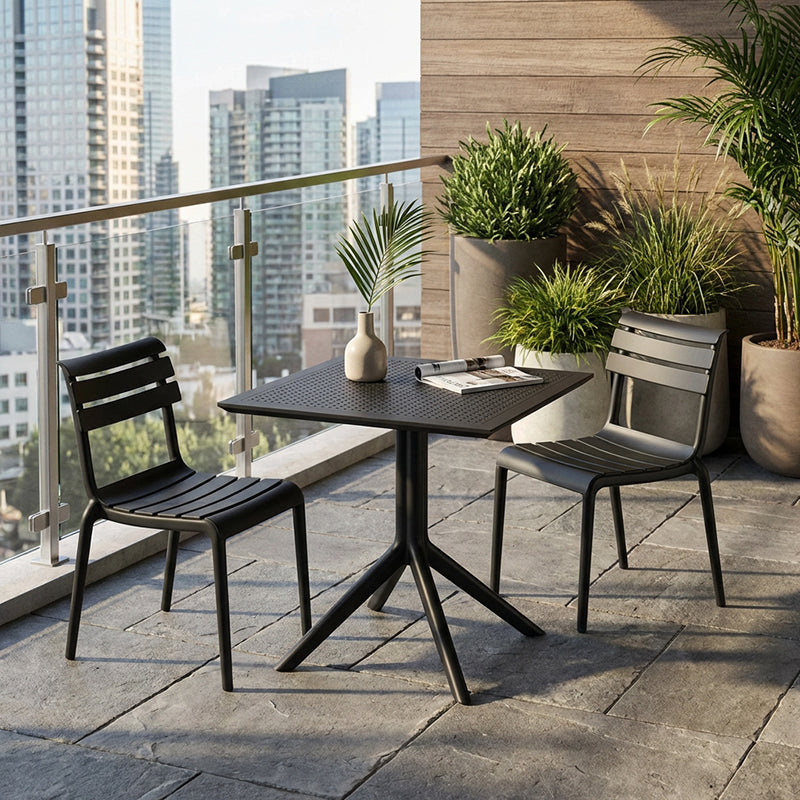Paris Side Chair 3pc Square Bistro Set