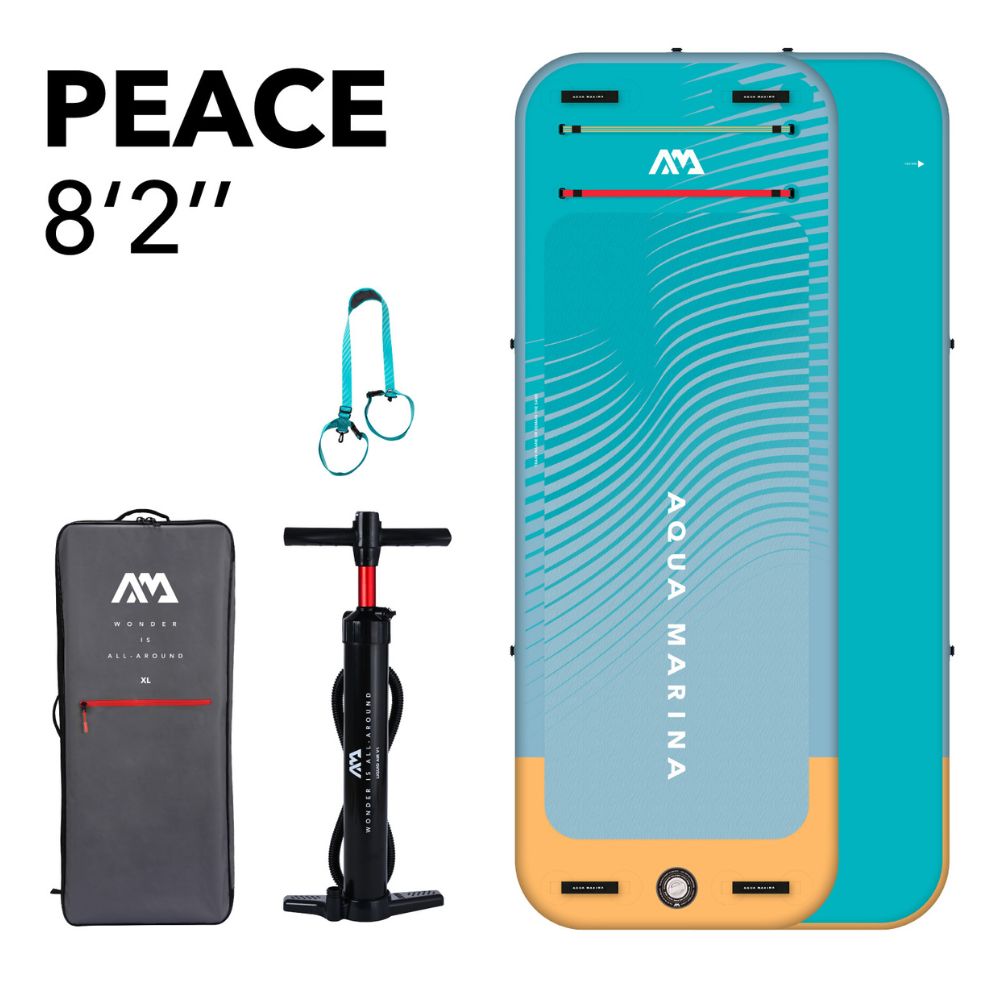Peace 8'2": Inflatable Fitness Mat w/Carry Strap