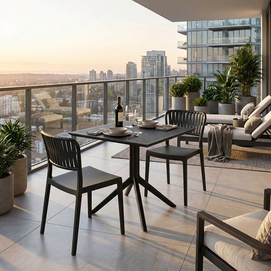 Portofino Side Chair 3pc Square Bistro Set