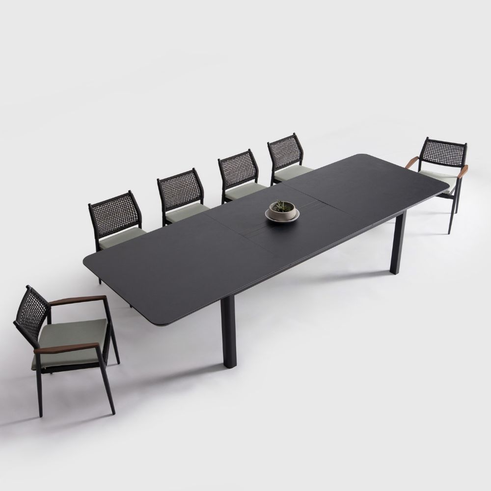 Elisa 9pc Dining Set with Extendable Table