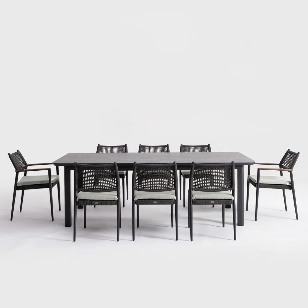 Elisa 9pc Dining Set with Extendable Table
