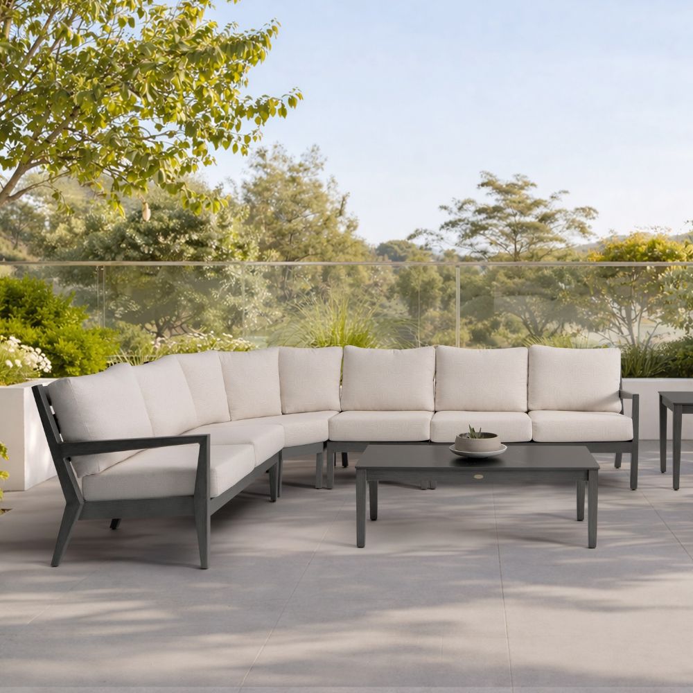 Lucia 3pc Sectional - Opal Grey