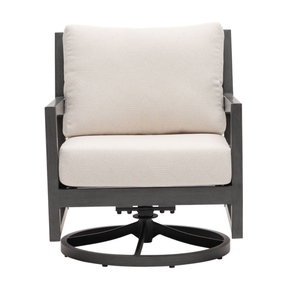 Lucia Swivel Rocker Club Chair - Opal Grey