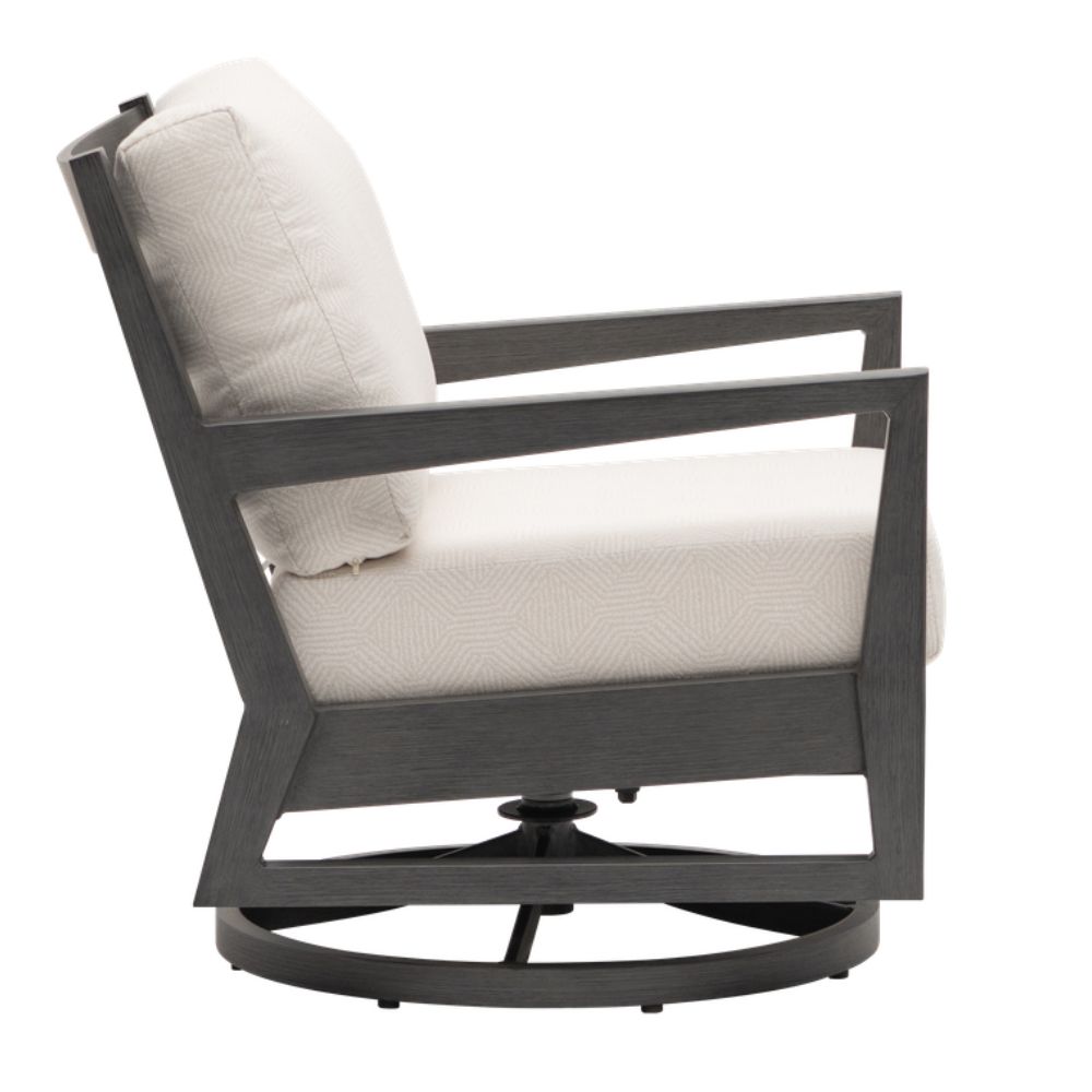 Lucia Swivel Rocker Club Chair - Opal Grey