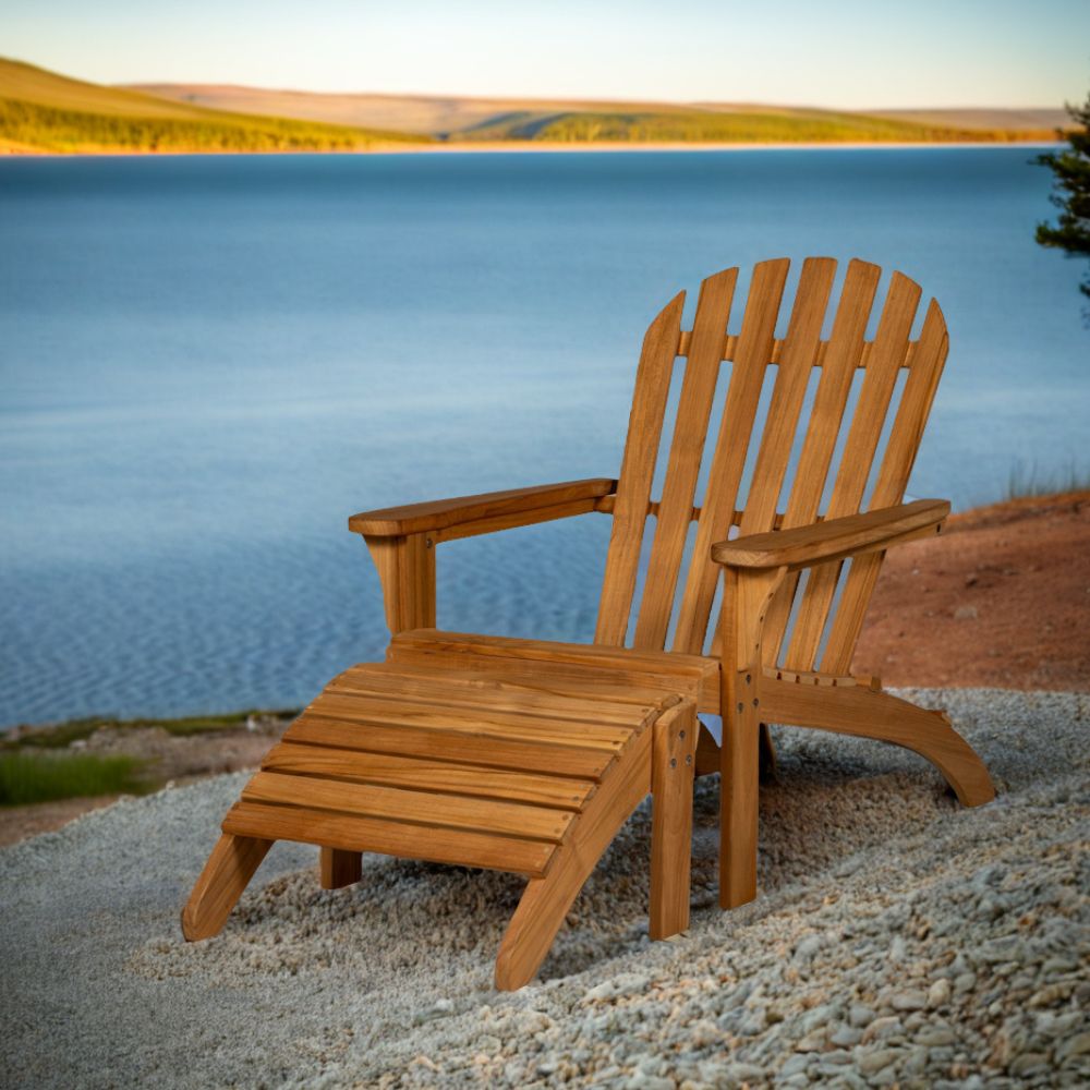 Teak Adirondack Footrest