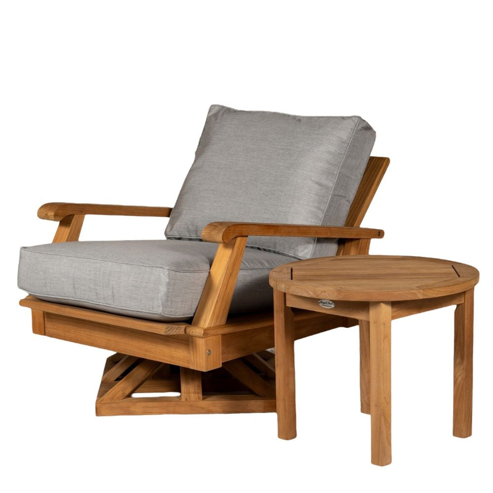 Miami Teak Swivel Club Chair