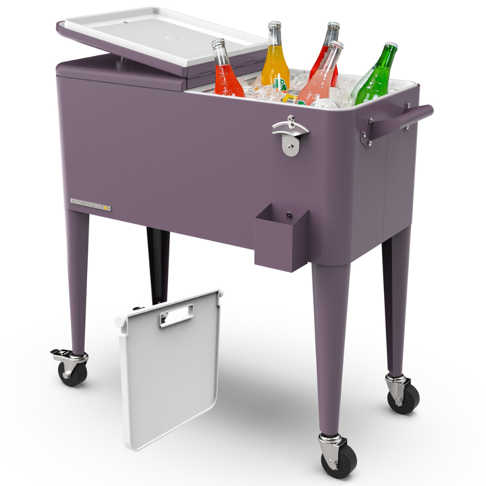 Retro Patio Cooler with Divider