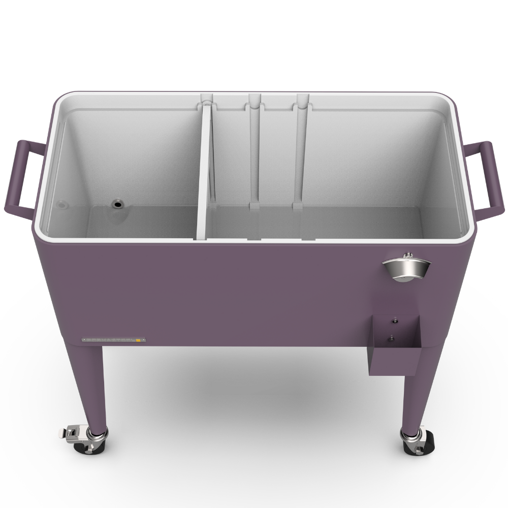 Retro Patio Cooler with Divider