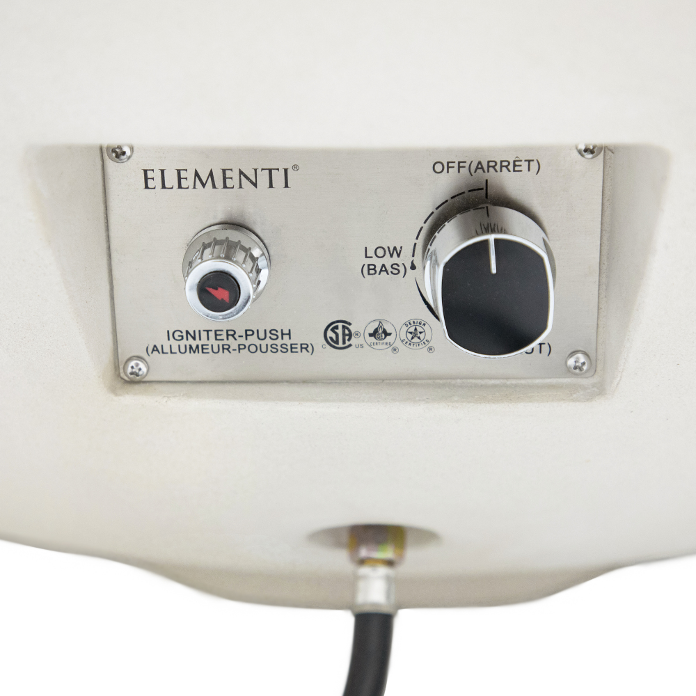 Rose Bowl Sandstone Cream White Cast Concrete Fire Table