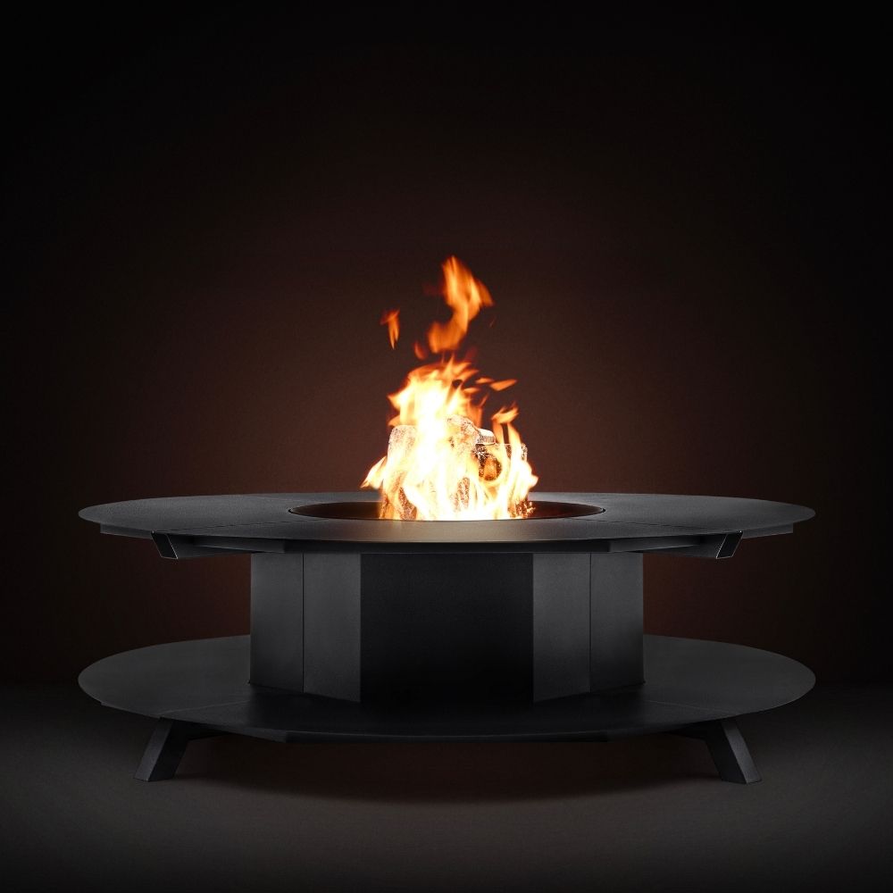 Simcoe Black Medium 47" Wood Burning Fire Pit
