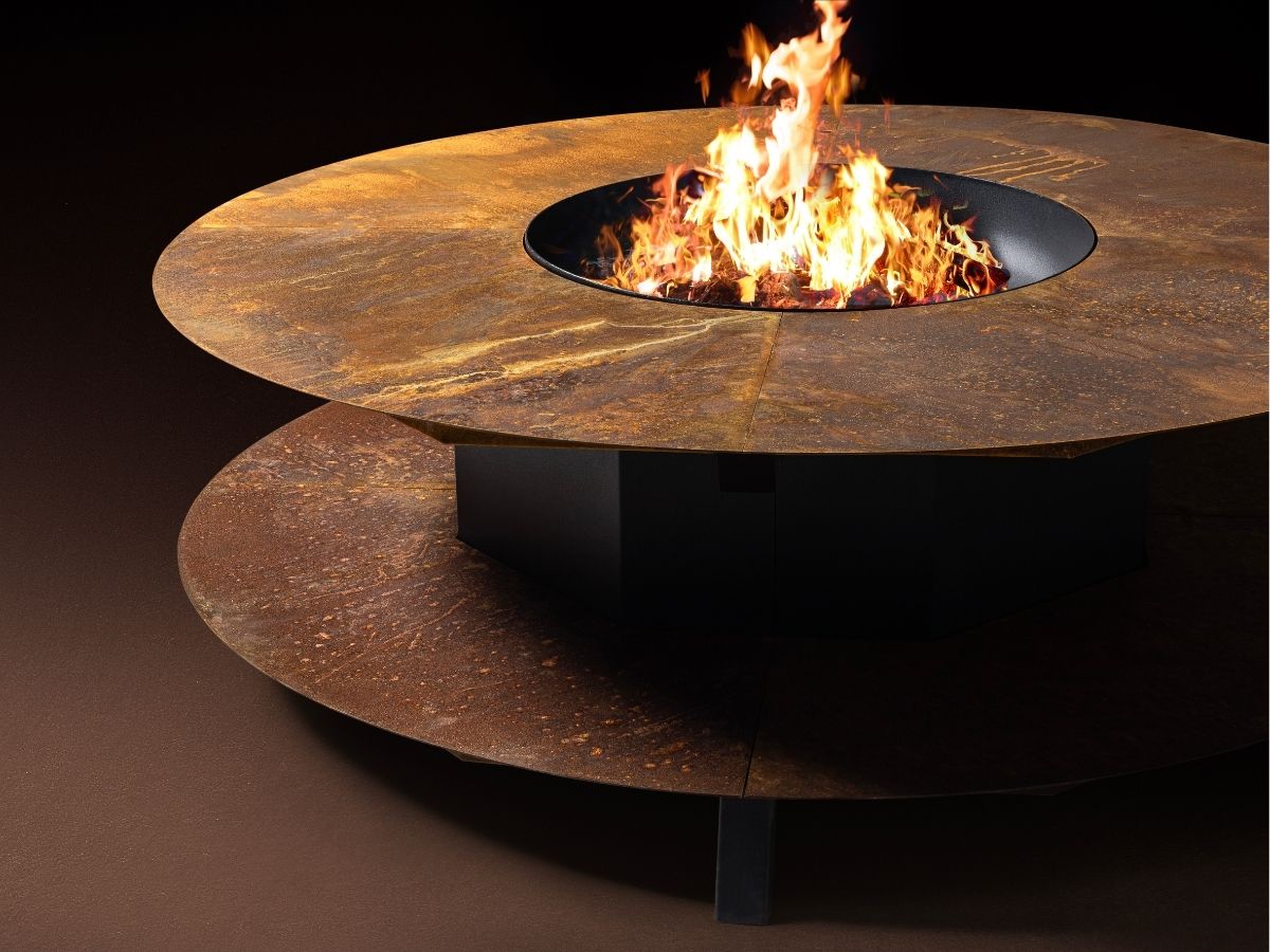 Simcoe Corten Medium 47" Wood Burning Fire Pit
