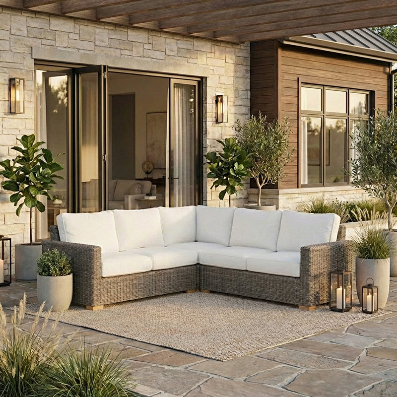 Sanibel Wicker 3pc Sectional