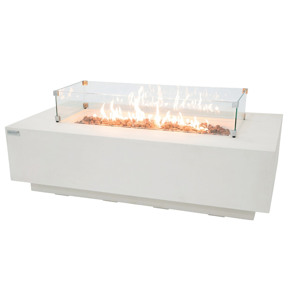 Siesta Frosted Cream White Fire Table