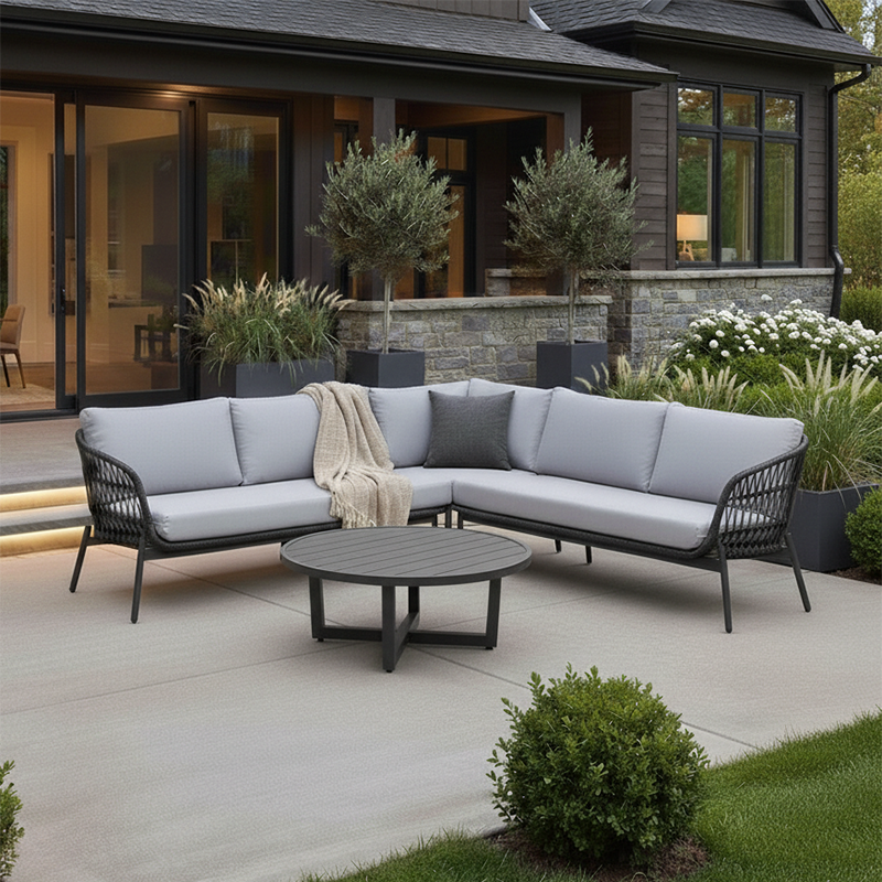Sophia 3pc Sectional - Black - Cast Silver
