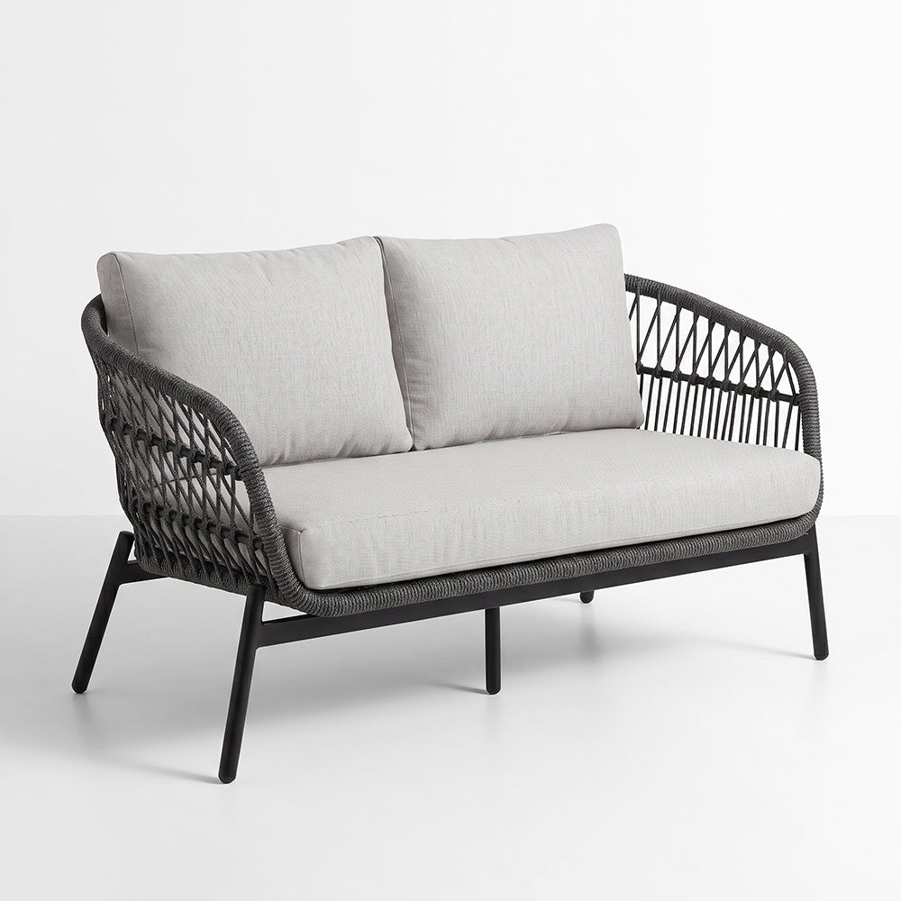Sophia Loveseat - Black - Cast Silver