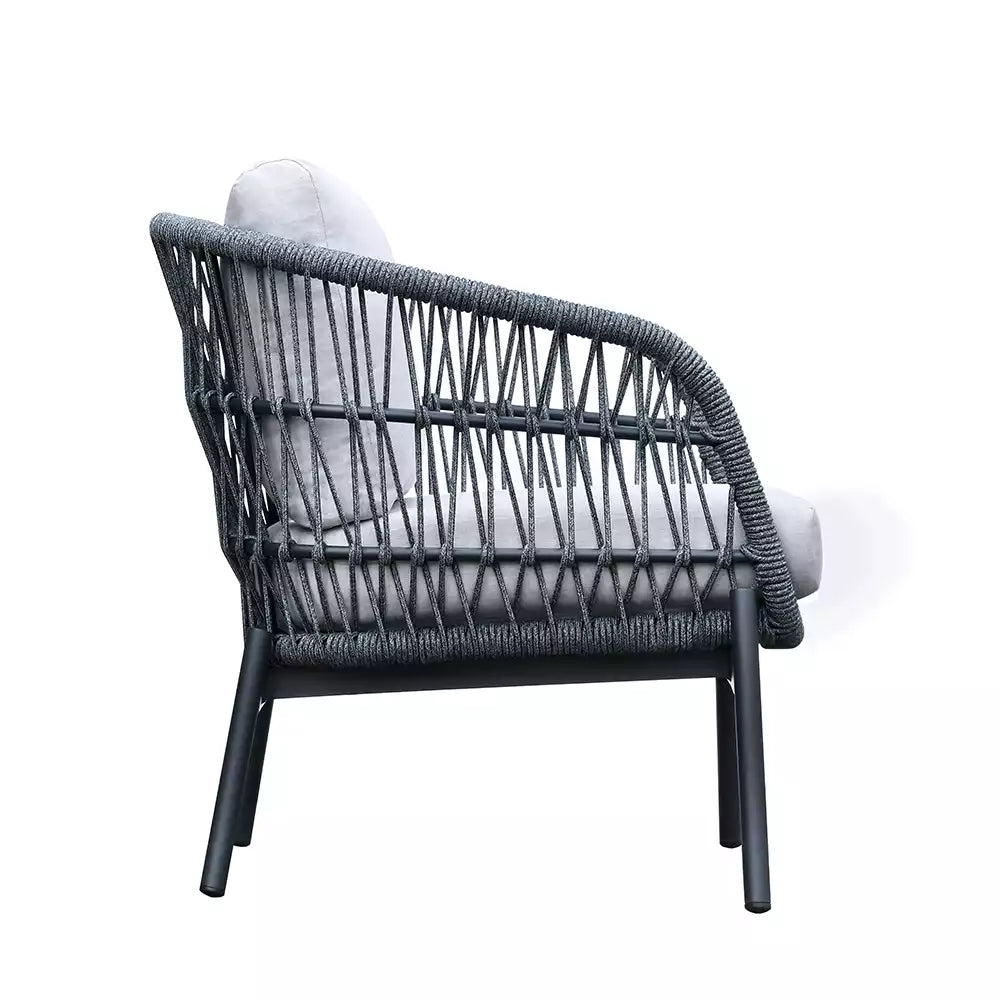Sophia Club Chair - Antracite - Cast Silver