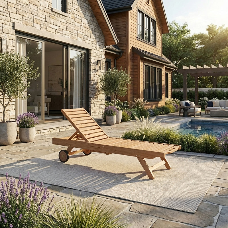 Sunbed Teak Chaise