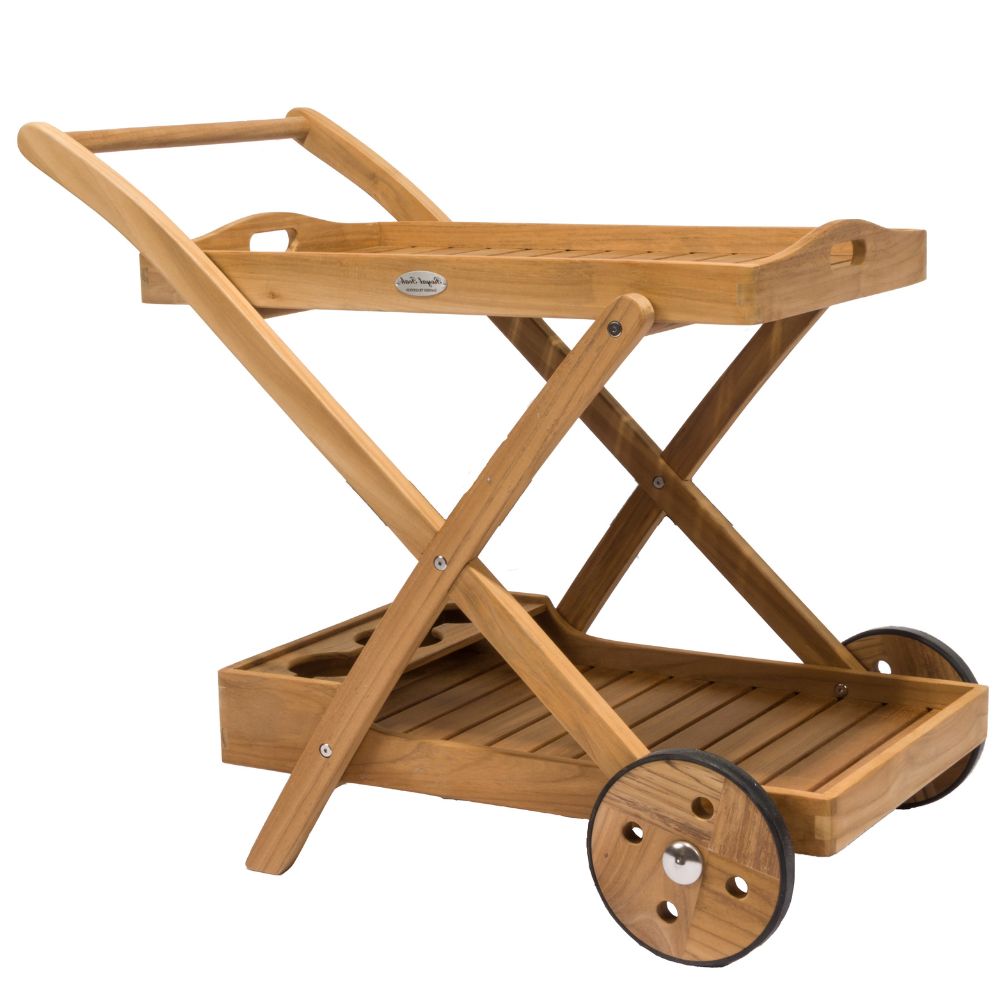 Teak Tray Cart