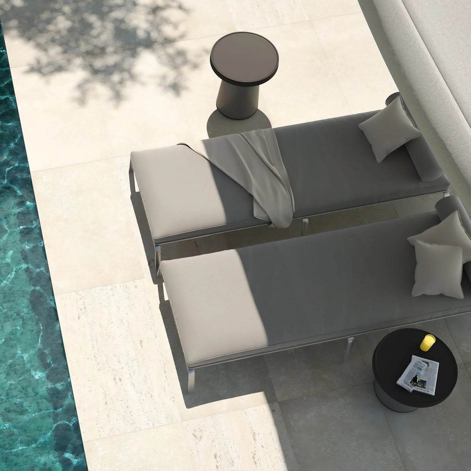 Thick Top Side Table - Eco Light Brown