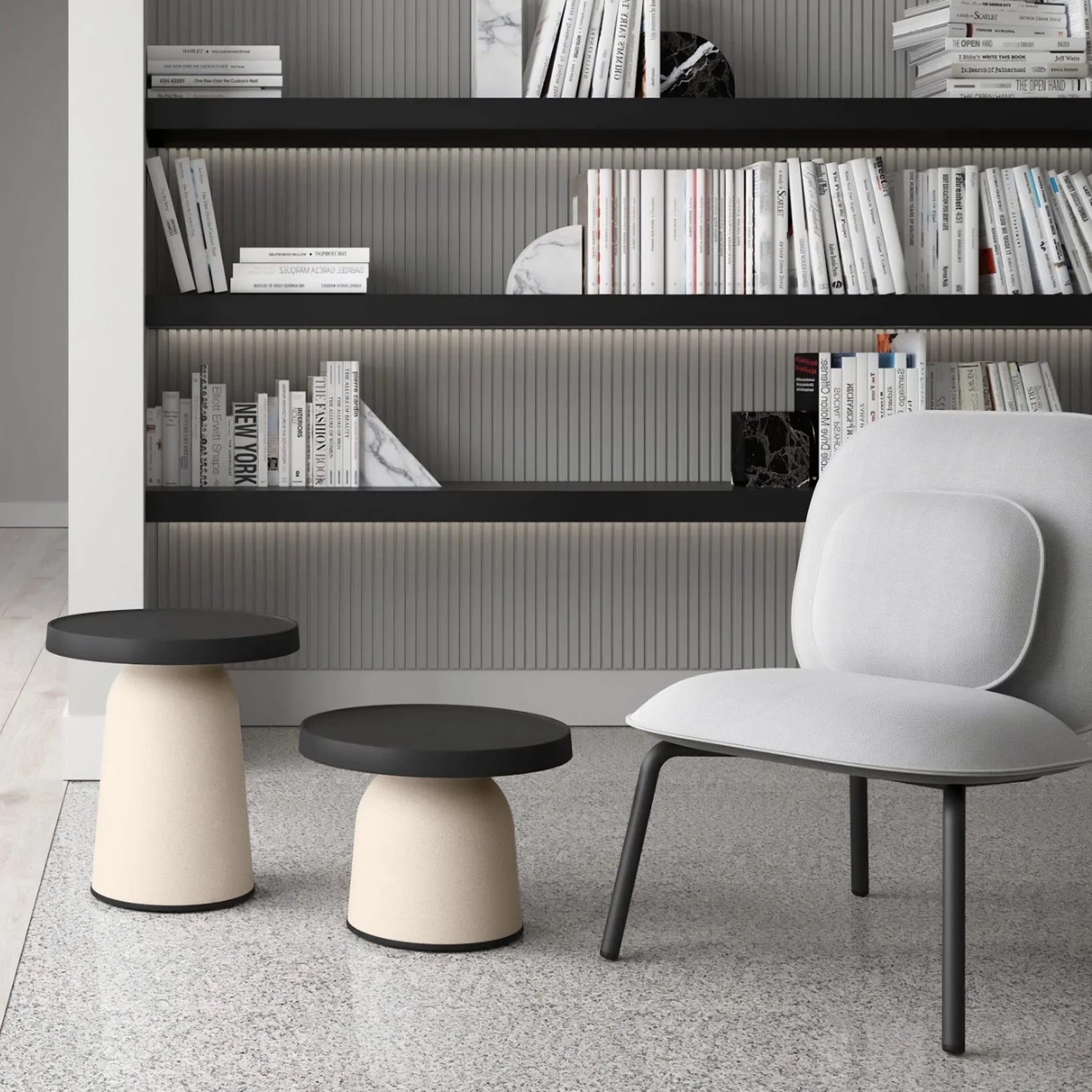 Thick Top Side Table - Eco Light Brown