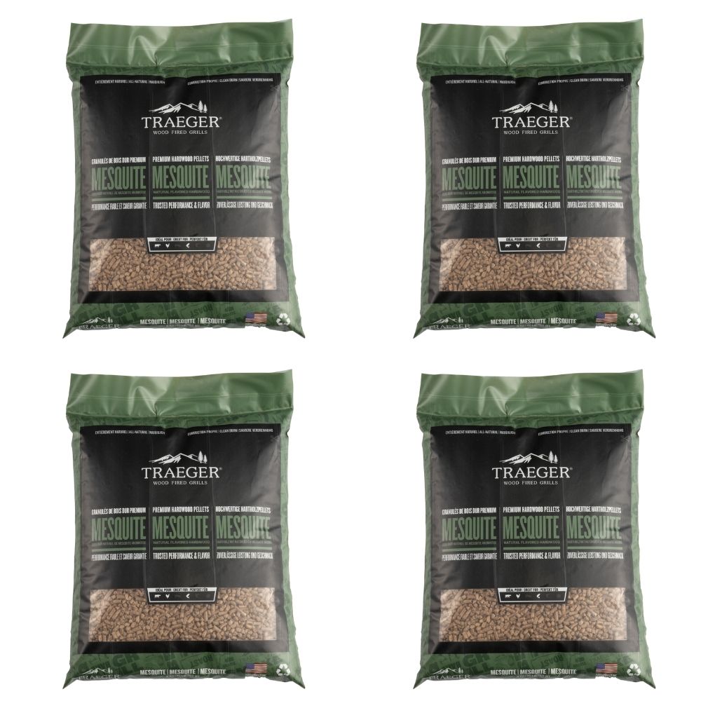 Traeger Mesquite Pellets - Value Bundle of 4 Bags