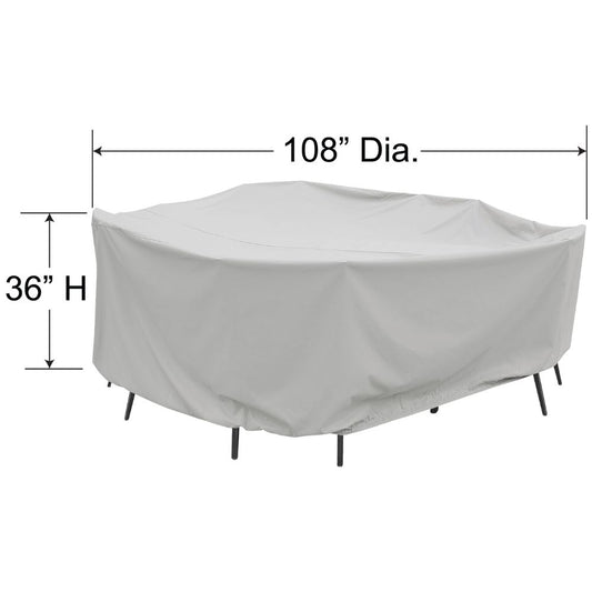 60" Round / Square Dining Table & Chairs Cover - 108" Dia. x 36"H