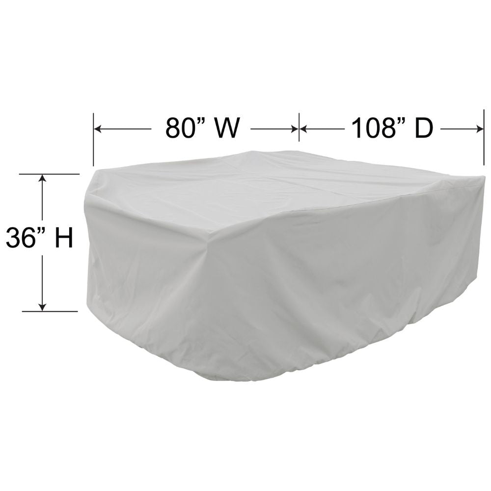 Medium Oval / Rectangular Dining Table & Chairs Cover - 80"W x 108"D x 36"H