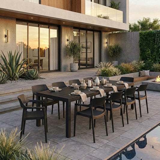 Tulum 11pc Extension Dining Set