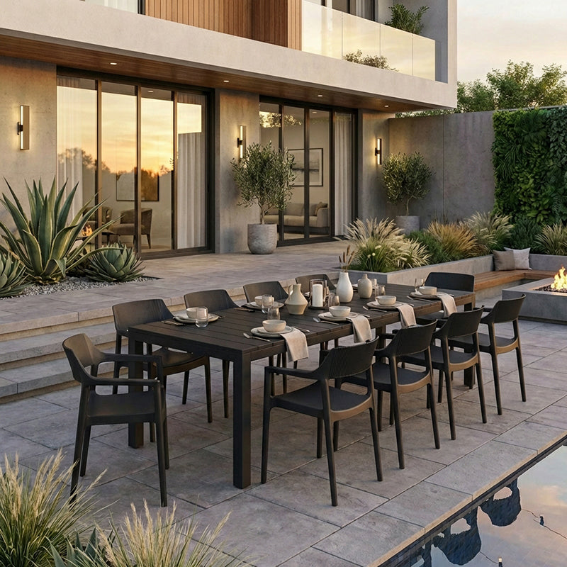 Tulum 11pc Extension Dining Set