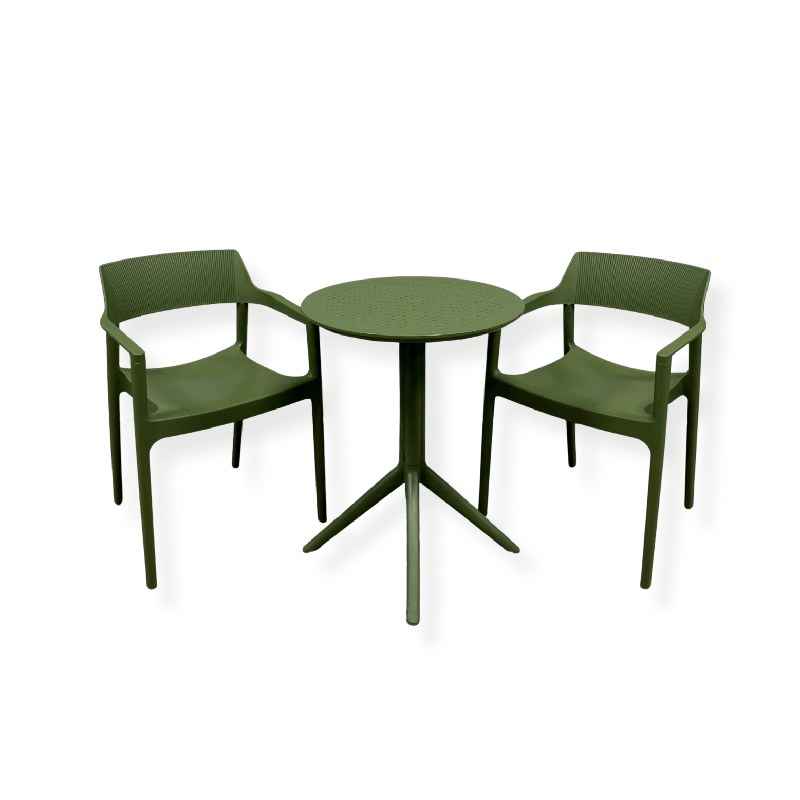 Tulum 3pc Round Bistro Set