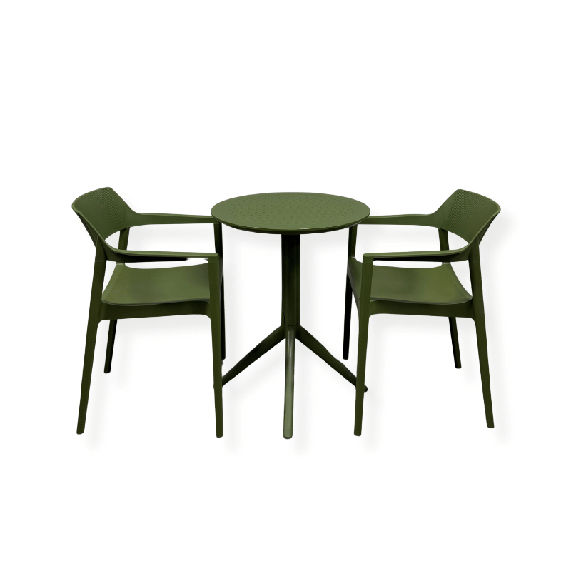 Tulum 3pc Round Bistro Set