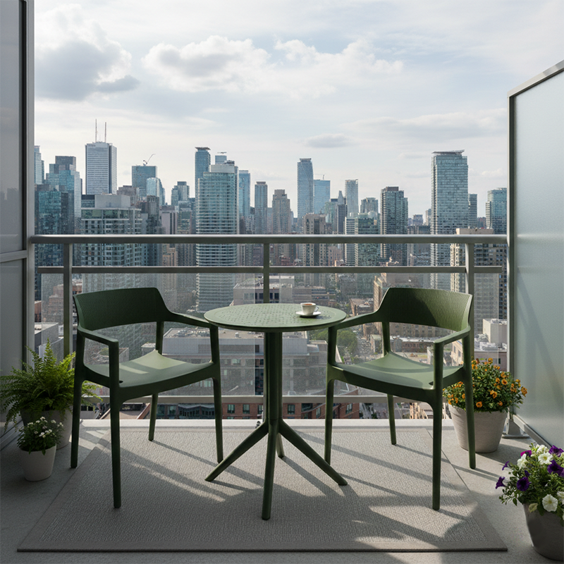 Tulum 3pc Round Bistro Set