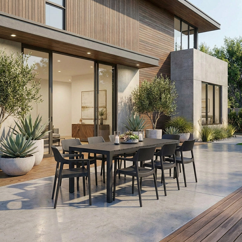 Tulum 9pc Extension Dining Set