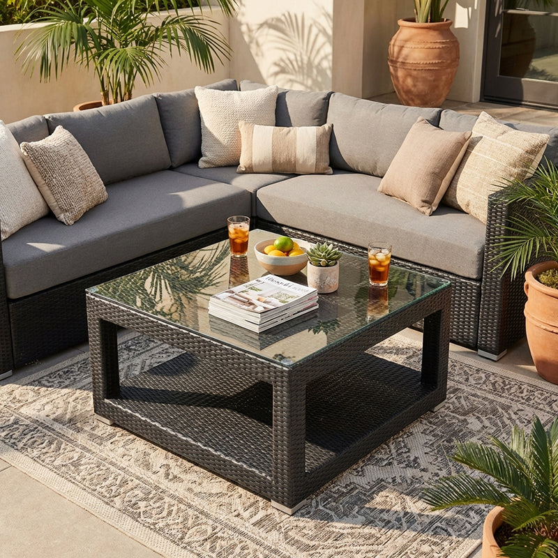 Universal Wicker Chat Table