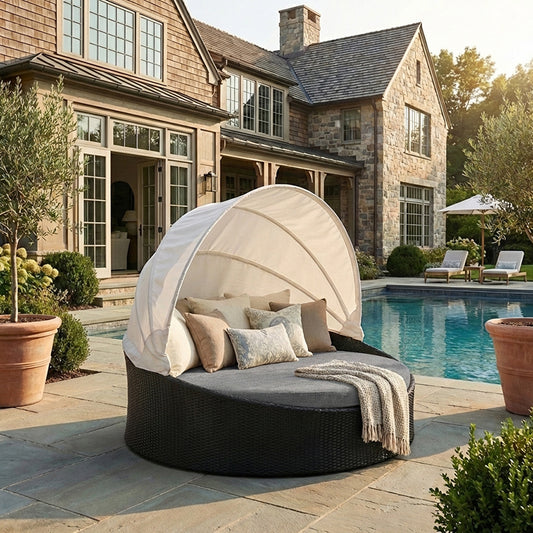 Universal Wicker Daybed - Caviar Black