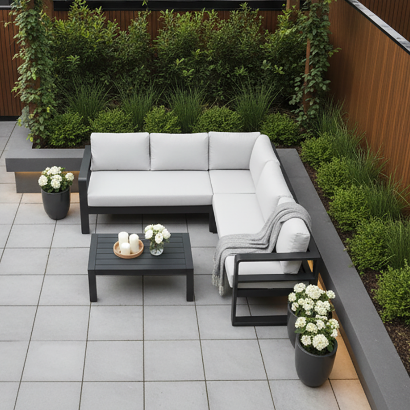 Villa 3pc Sectional - Black