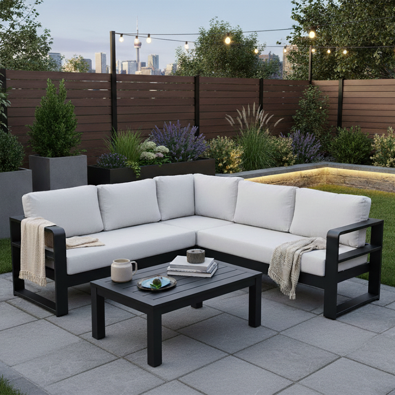 Villa 3pc Sectional - Black