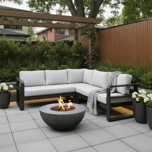 Villa 3pc Sectional - Black