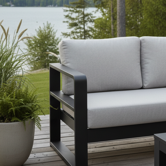 Villa 4pc Sectional - Black