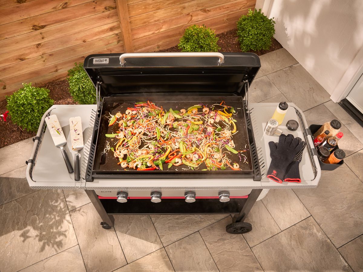 Weber 36" Slate Griddle Gas Grill with Open Cart